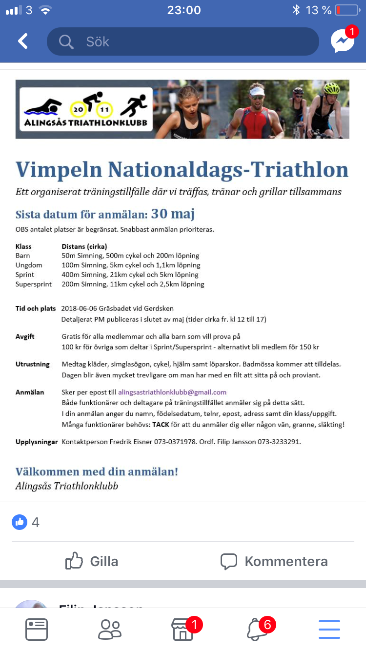 image: Vimpeln Nationaldags triathlon